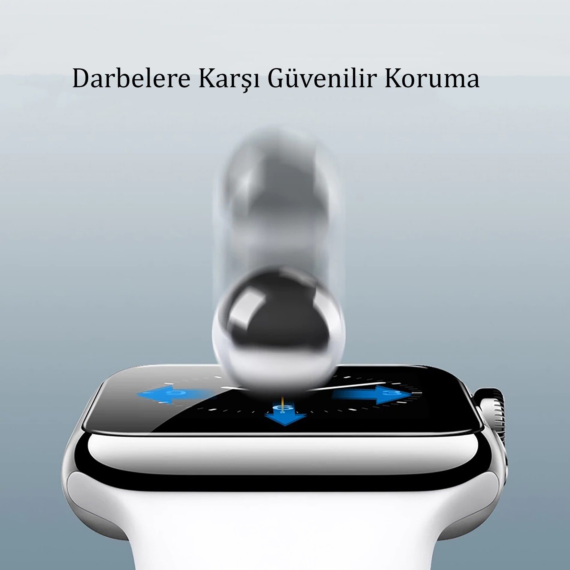 Apple Watch uyumlu, Ekran Koruyucu Cam Darbe Şok Koruma