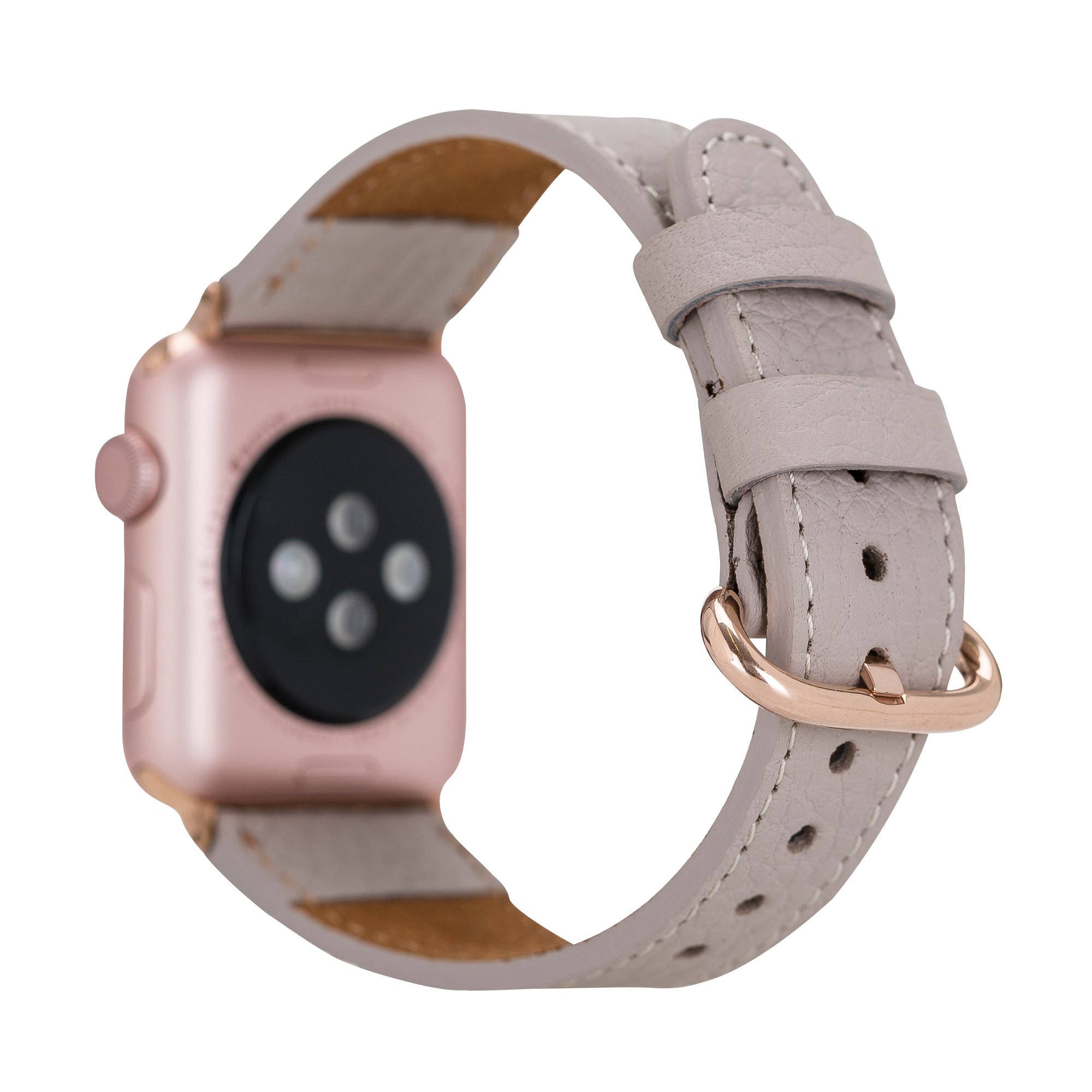 Apple Watch uyumlu, Hakiki Deri, El Yapımı Kordon, Roma ERC3 Bej