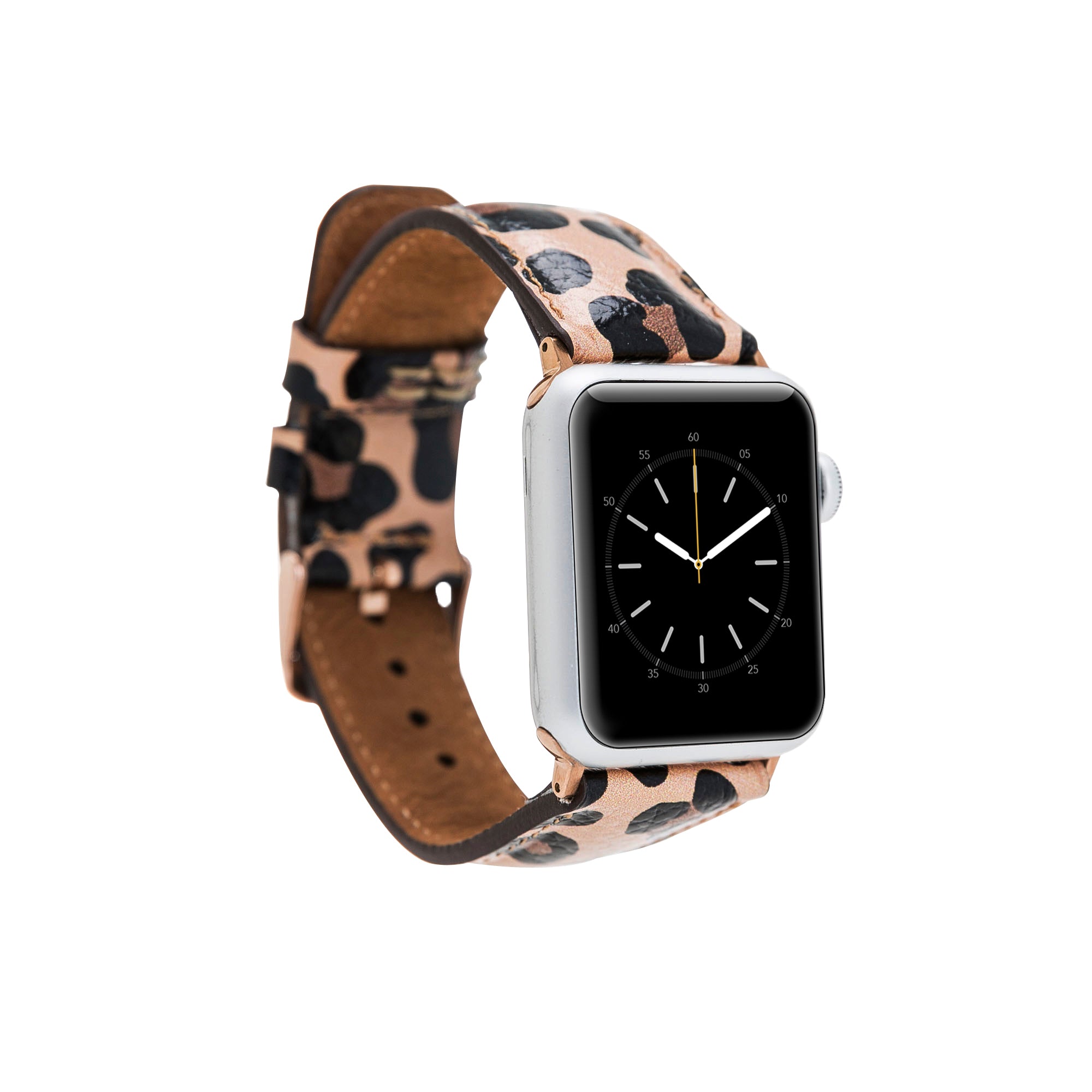 Apple Watch Uyumlu Deri Kordon Leopar NE