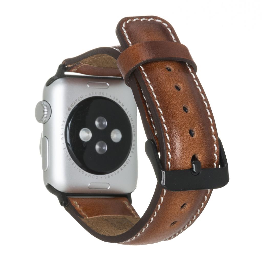 Apple Watch uyumlu, Hakiki Deri, El Yapımı Kordon, SM3 Gölgeli Taba